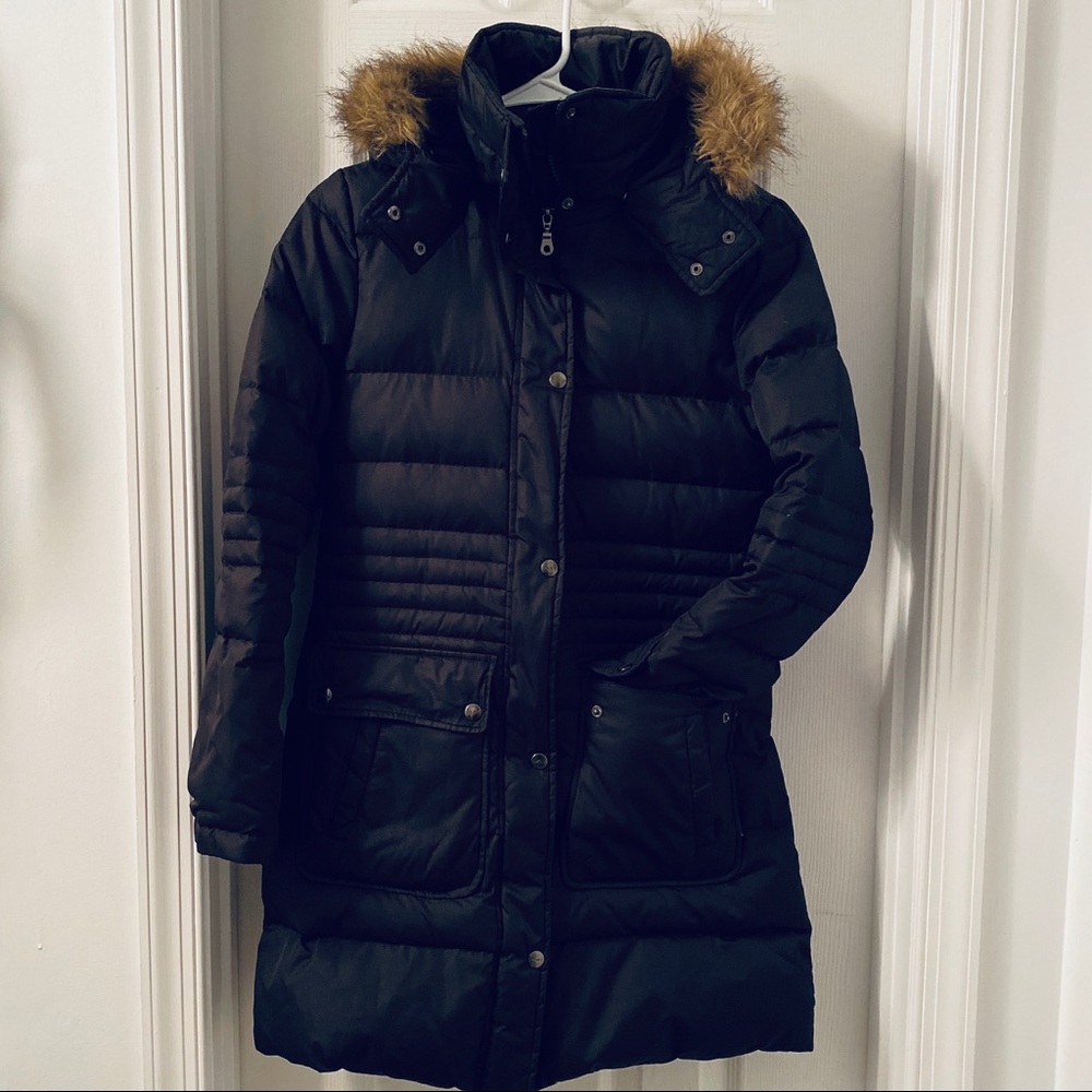 DKNY Black Women’s Long Puffer Coat